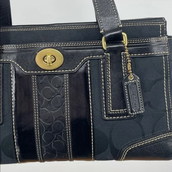 Coach y2k black Signature Hamptons Satchel bag - Picture 8 of 11